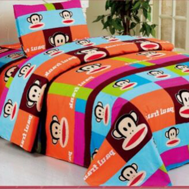 001-kartun pola orangutan Set sprei cetak