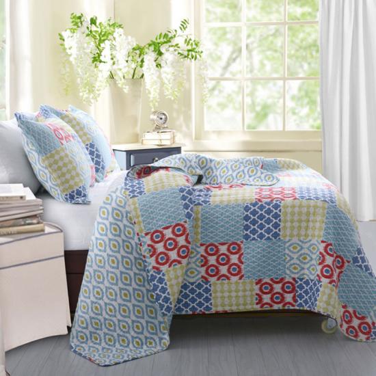cxmicrotex Floral Patchwork Cetak Seprai Berlapis