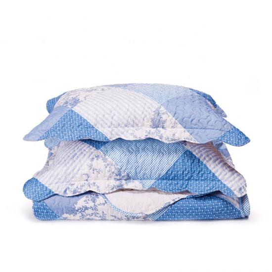 cxmicrotex Blue Rose Set Selimut Perca Cetak Set Tempat Tidur