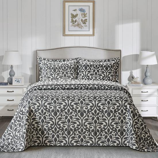 cxmicrotex Damask Jacquard Seprei Set Tempat Tidur Berlapis