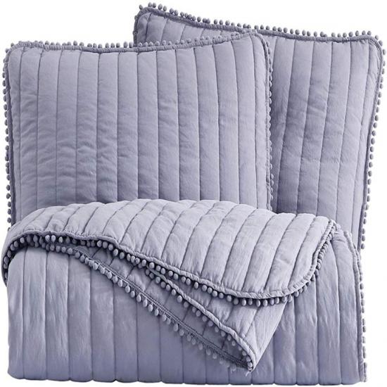 Quilt Pompom Set Warna Ungu