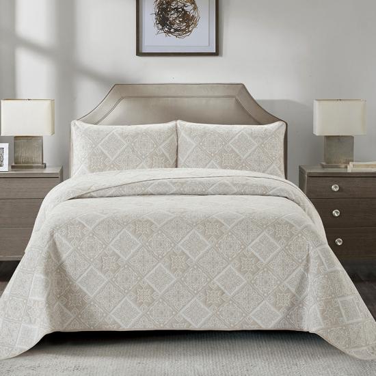 cxmicrotex Diamond Jacquard Quilt Weave Bedding Set