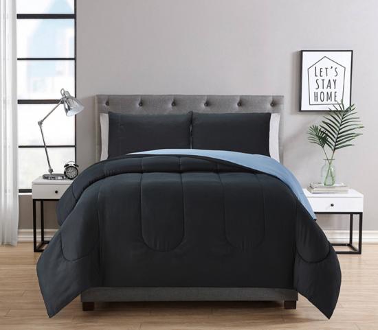 cxmicrotex Reversible 3PC Set Tempat Tidur Polos Penghibur