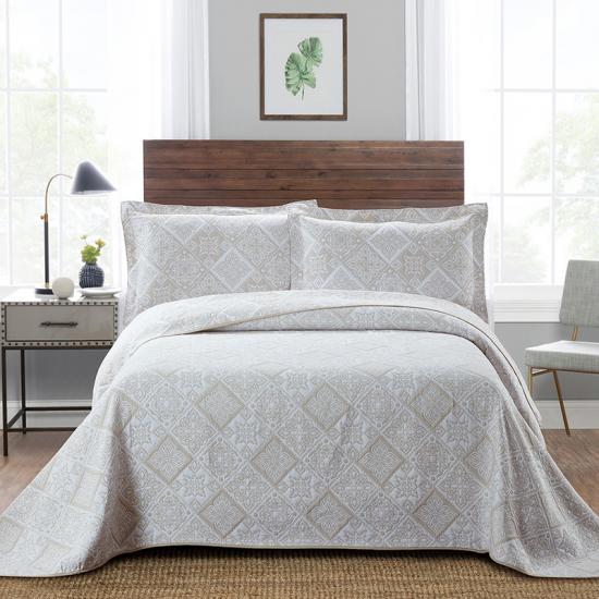 cxmicrotex Diamond Jacquard Quilt Weave Bedding Set