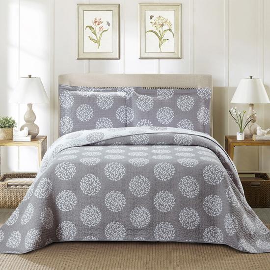 cxmicrotex Set Tempat Tidur Full Queen Grey Jacquard