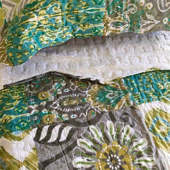 Patchwork Sherpa Quilt Dan Sham Set