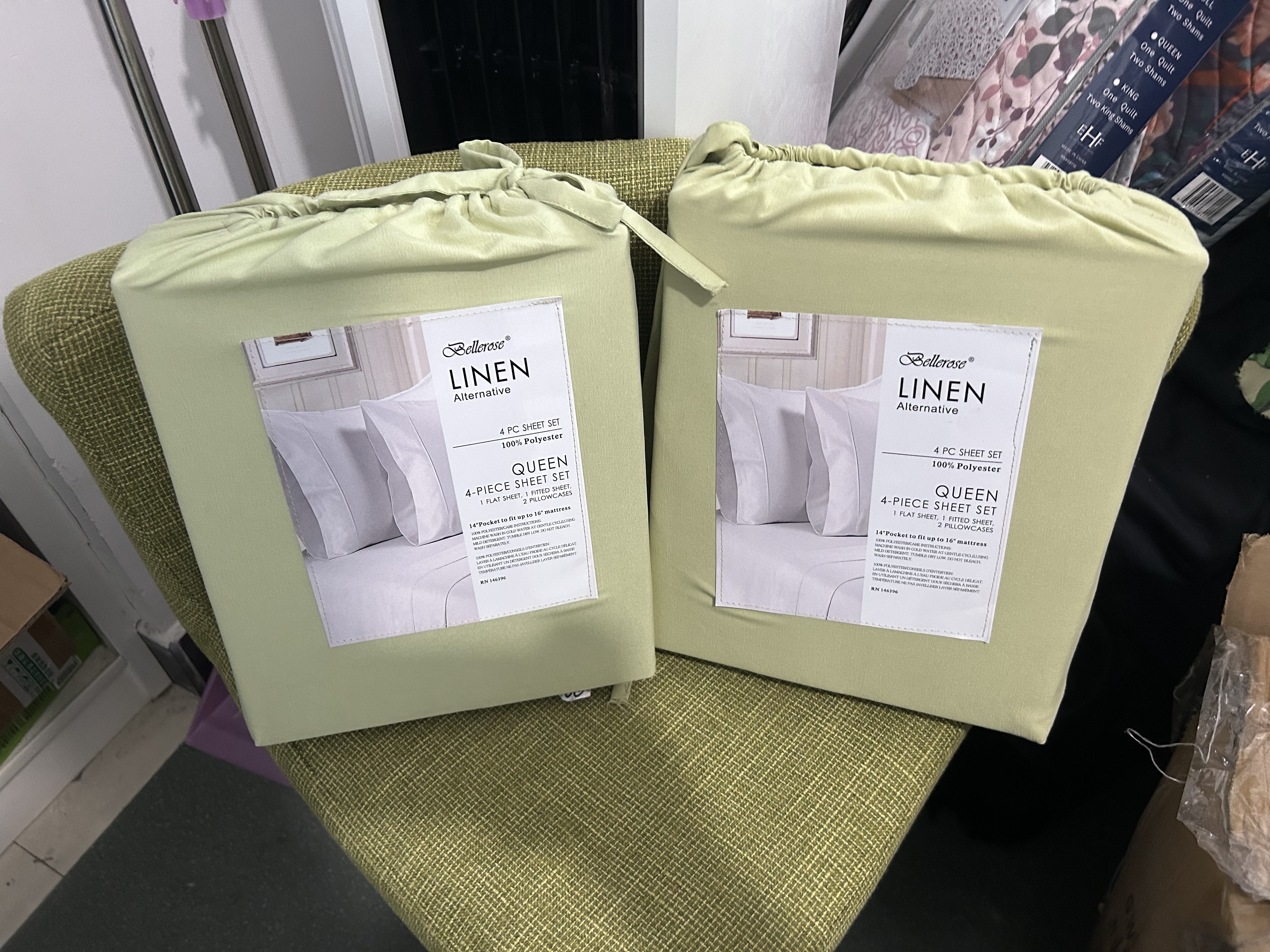 Kutipan set lembar linen — item baru