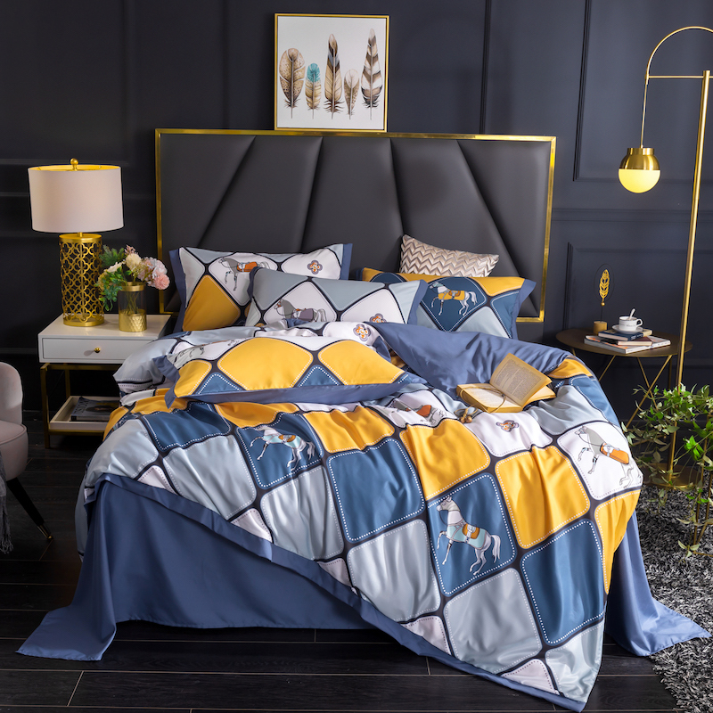 Berkembang Grosir Sprei Set Selimut Bed Cover Dilengkapi Lembar Penghibur Set King Size Tempat Tidur Mewah