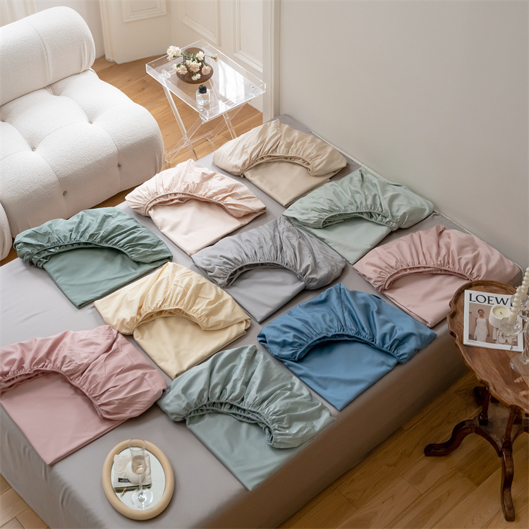 Fashion Simple Soft Fitted Sheet Ukuran Disesuaikan